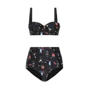 Collectif x Playful Promises Cocktail Balcony Bikini 2 piece Set, NWT